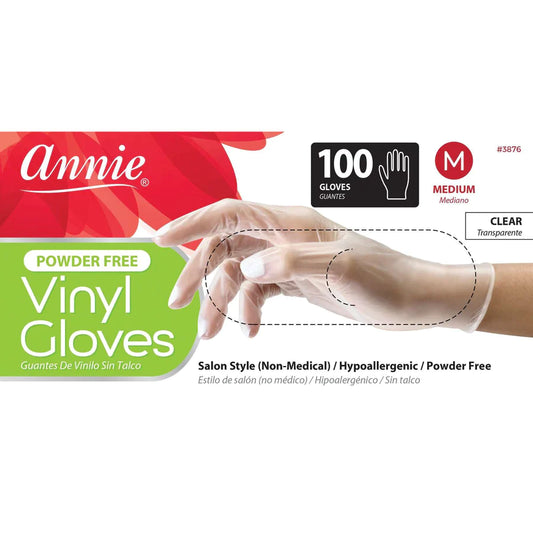 Vinyl Gloves Powder Free 100ct (M)