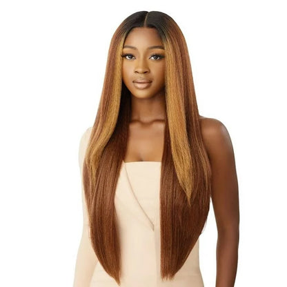 Melted Hairline Glueless HD Lace Front Wig Katika (Color:DR HONEY ALBURN)
