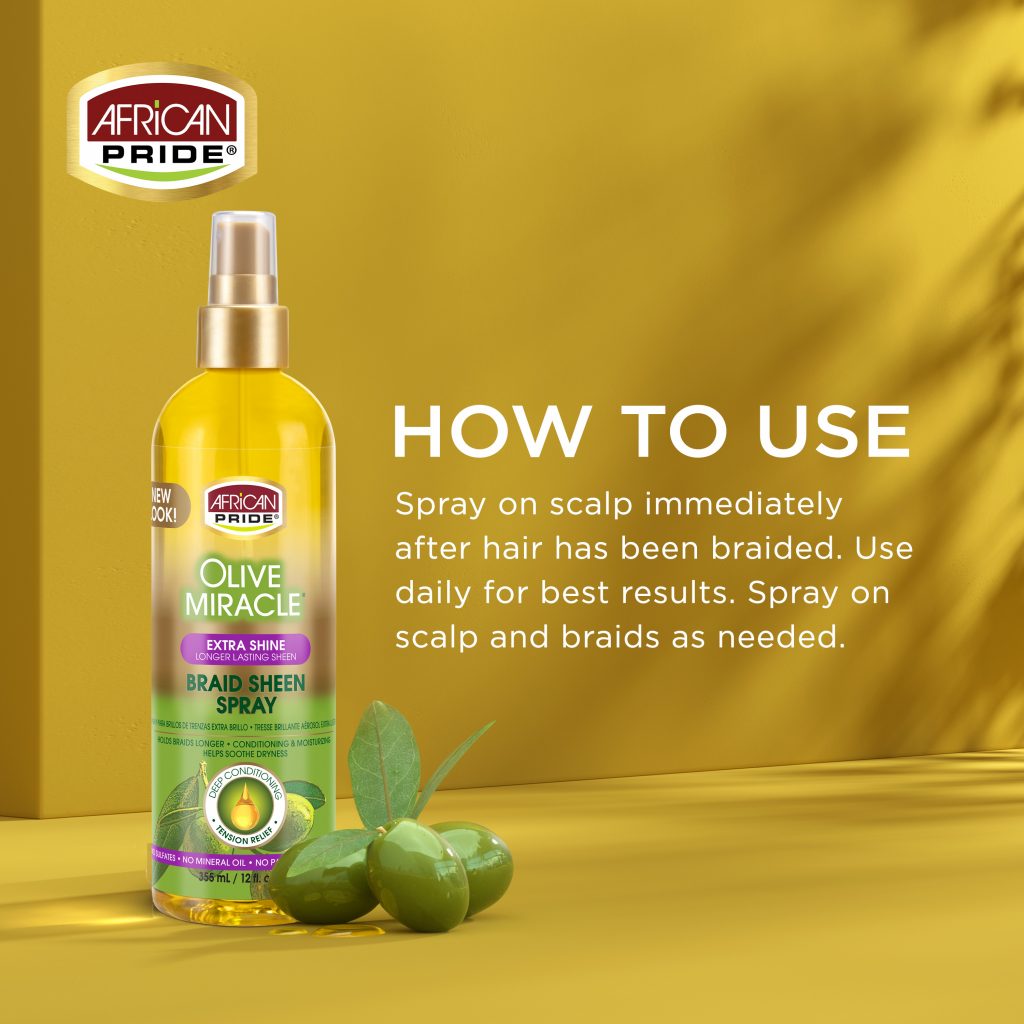 Olive Miracle Braid Sheen Extra Spray 12oz
