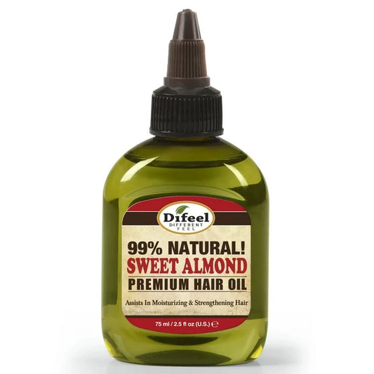 Premium Natural Hair Oil - Sweet Almond Oil 2.5 Oz.