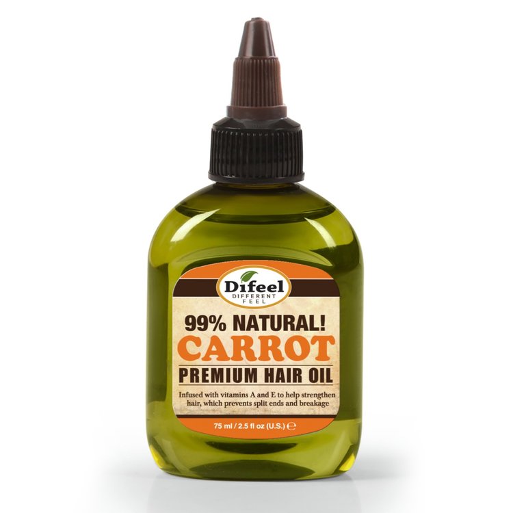 Premium Natural Hair Oil - Carrot Oil With Vitamins A & E 2.5 Oz.